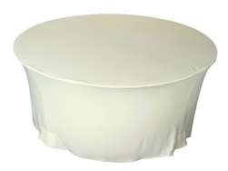 60" Spandex Tablecloth - Ivory