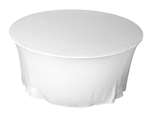 60" Spandex Tablecloth - White