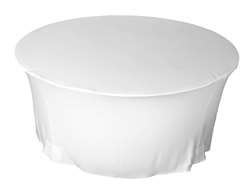 60" Spandex Tablecloth - White