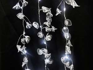 2 x 84" Fairy Lights Necklace  Calla Lily  - White LED