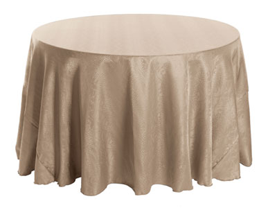 90" Round Premium Snake Skin Damask Tablecloths