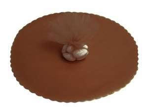 12" Tulle Circle Wrap - Chocolate/25pk