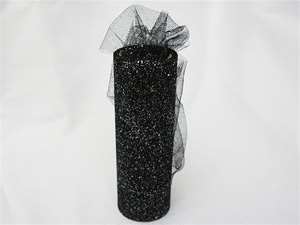 LUSTROUS TULLE Collection 6"x 10yards Black