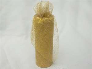 LUSTROUS TULLE Collection 6"x 10yards Gold