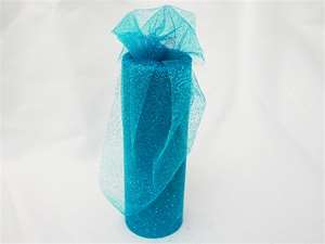 LUSTROUS TULLE Collection 6"x 10yards Turquoise