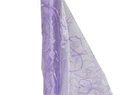 Embroidered Fabric Bolt 54" x 10Yards - Lavender