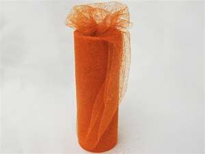 LUSTROUS TULLE Collection 6"x 10yards Orange