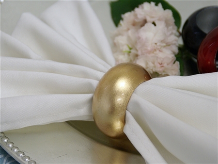 Gold Napkin Rings (Acrylic) - Set of 4