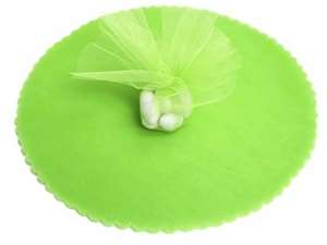9" Tulle Circle Wrap - Apple Green/25pk