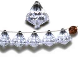 90 EXTRA LARGE Diamond Rain Drops - Clear Acrylic