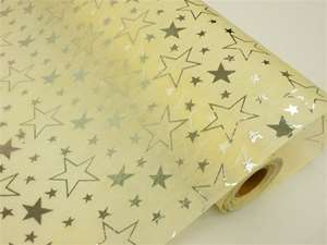 STARLIGHT Non-Woven Fabric Bolt Ivory/Silver 19"x10Yards