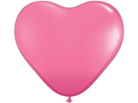 25pk 12" Pink Heart Balloons for celebrations and parties.