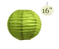 16" Hanging Paper Lantern - Lime 12/pk