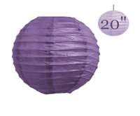 20" Hanging Paper Lantern - Purple 12/pk