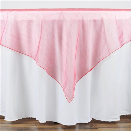 60" Organza Overlay - Coral