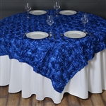 72"x72" Grandiose Rosette Table Overlays - Royal Blue