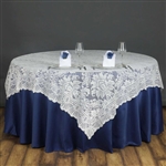72"x72" Elegant Lace Table Overlays (Jolly Good) - Ivory