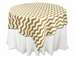 72"x72" Jazzed Up Chevron Table Overlays - White / Champagne
