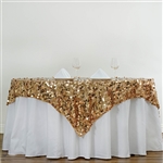 72" Premium Big Payette Sequin Overlay For Party Table - Gold