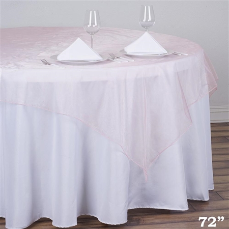 72" Organza Overlay - Blush