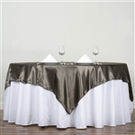 72" Laurel Green Wholesale Satin Square Overlay For Wedding Catering Party Table
