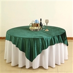 72" x 72" Econoline Velvet Table Overlay - Hunter Green