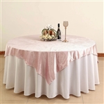 72" x 72" Econoline Velvet Table Overlay - Blush/Rose Gold