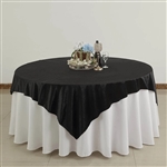 72" x 72" Econoline Velvet Table Overlay - Black