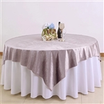 72" x 72" Econoline Velvet Table Overlay - Dusty Rose