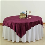 72" x 72" Econoline Velvet Table Overlay - Purple