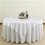 72" x 72" Econoline Velvet Table Overlay - White
