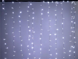 30FT 100 LED Sequential White String Drape Light For Wedding Party Event