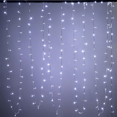 30FT 100 LED Sequential White String Drape Light For Wedding Party Event