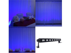 27 Watt Blue Super Bright 9 LED Wall Washer Backdrop Lighting Spotlight Fixture Bar