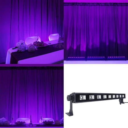 27 Watt Purple Super Bright 9 LED Wall Washer Backdrop Lighting Spotlight Fixture Bar