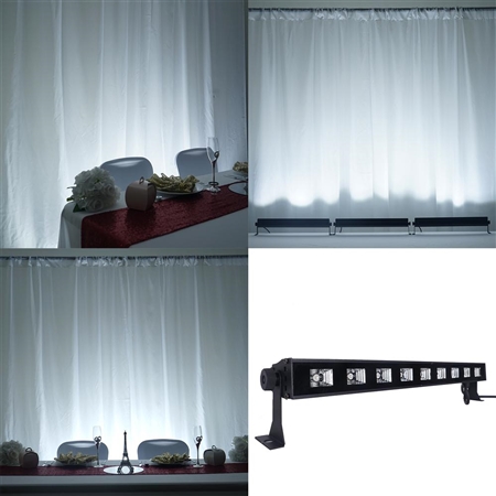 27 Watt White Super Bright 9 LED Wall Washer Backdrop Lighting Spotlight Fixture Bar