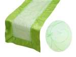 Embroidered Table Runner - Apple Green