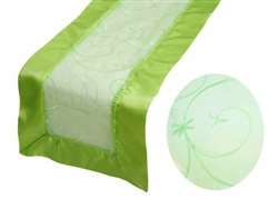 Embroidered Table Runner - Apple Green