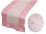 Embroidered Table Runner - Pink