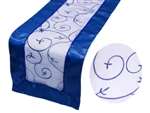 Embroidered Table Runner - Royal