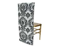 Flocking Chair Slipcover - Black/White