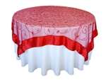 Embroidered Overlays - 72" - Red
