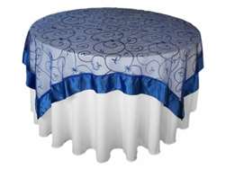 Embroidered Overlays - 72" - Royal Blue