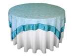 Embroidered Overlays - 72" - Turquoise