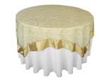 Embroidered Overlays - 85" - Champagne