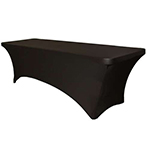 6 Ft Rectangular Spandex Table Cover - Black