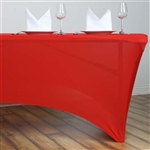 6FT Rectangular Spandex Table Cover - Red