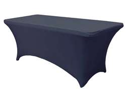 6 Ft Rectangular Spandex Table Cover - Navy