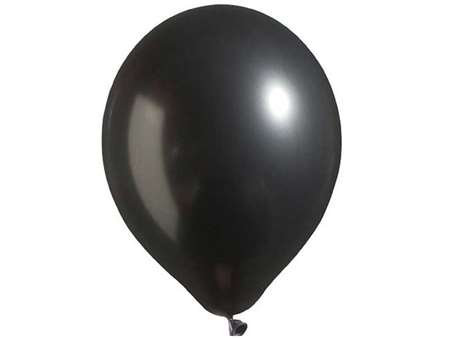 12" Metallic Latex Balloons- Happy Black-25/pk