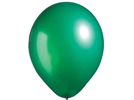 12" Metallic Latex Balloons- Happy Green-25/pk